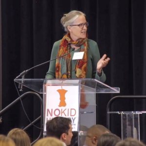 Alice Ammerman speaks at a No Kid Hungry event